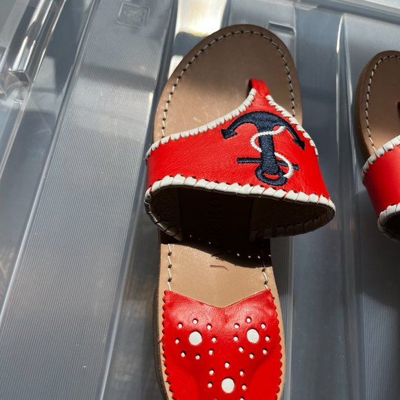 Jack Rogers Red and Navy Sandals - Picture 4 of 5